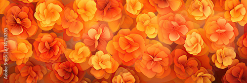 Vibrant orange flowers resembling marigolds, evoking the festive spirit of the Holi festival. Banner