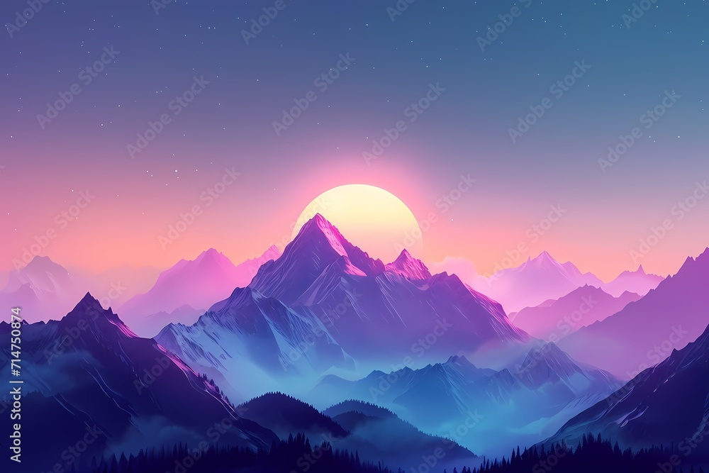 purple mountain view