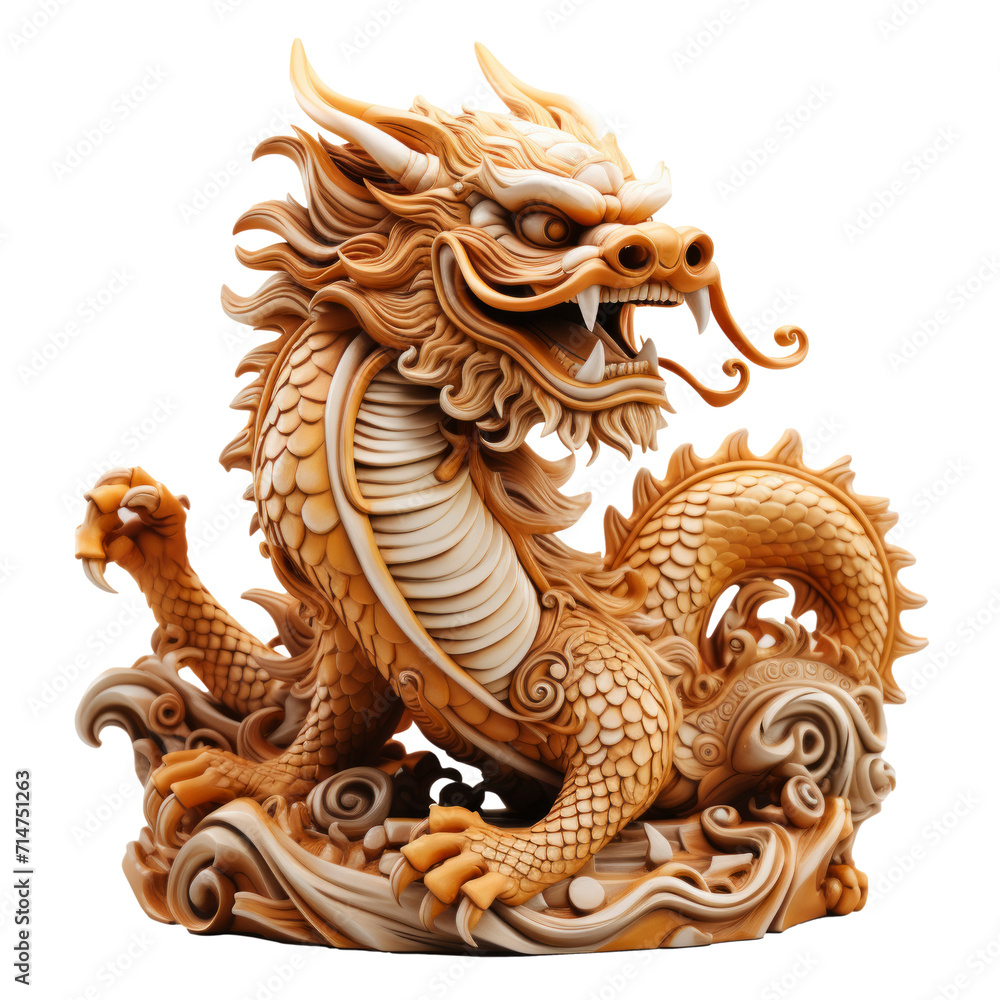 Obraz premium Majestic Dragon Sculpture