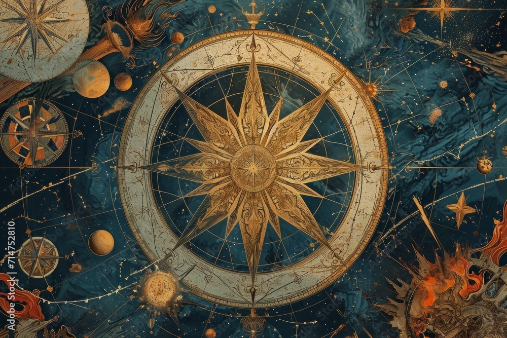 Mysterious star maps, guiding adventurers to uncharted realms - Generative AI
