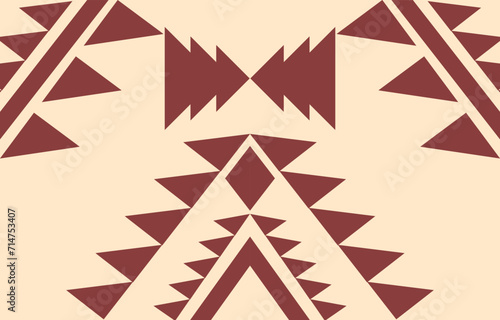 Ethnic abstract ikat art. Aztec ornament print. geometric ethnic pattern seamless color oriental. Design for background ,curtain, carpet, wallpaper, clothing, wrapping, Batik, vector illustration.