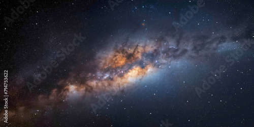 Das Universum, am Rande der Milchstraße, Blick durch eine hochauflösendes Teleskop. ai generativ