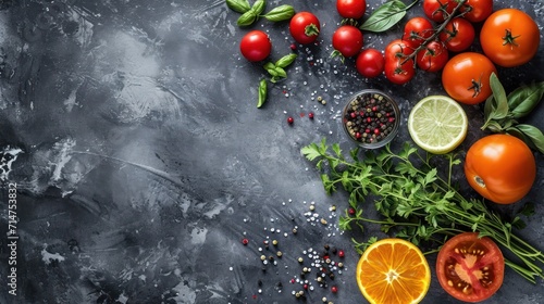 Assorted Fruits and Vegetables on Table