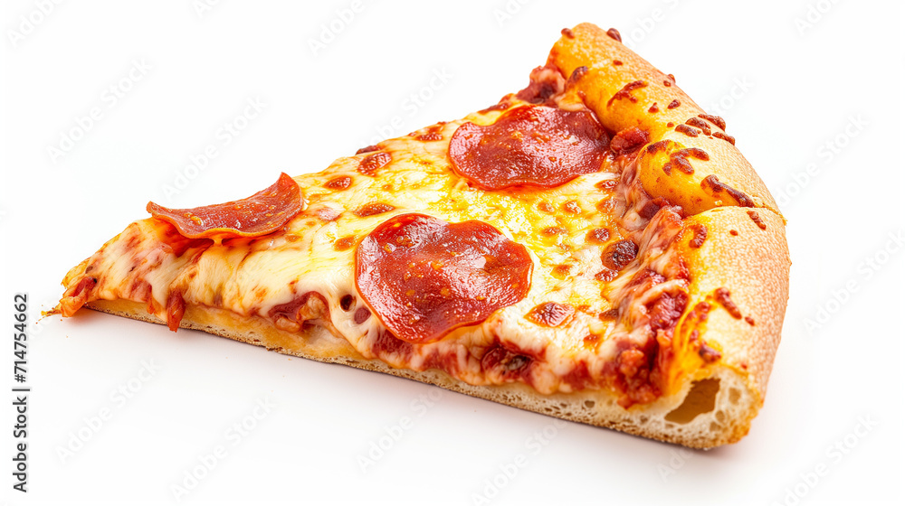 Slice of Pizza isolated on a white background Slice of Pizza isolated on a white background