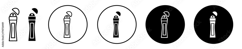 Fototapeta premium deodorant symbol icon sign collection in white and black