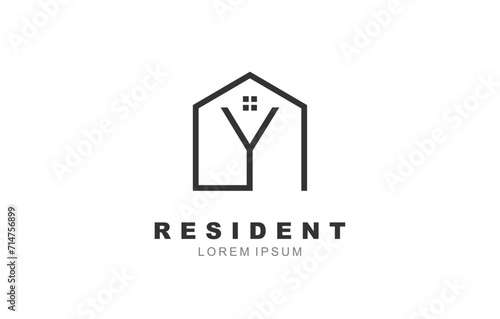 Y Letter Property logo template for symbol of business identity photo