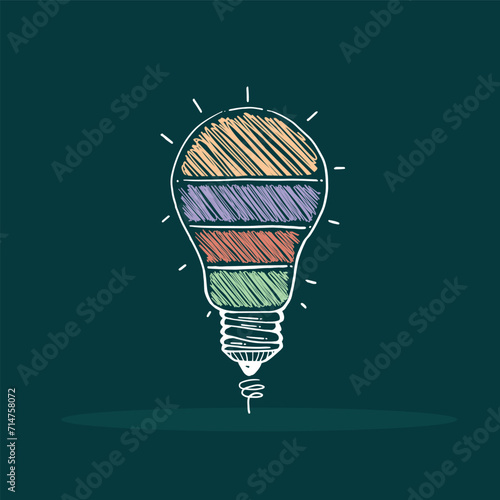 hot air balloonchalkboard image lights signify ideas