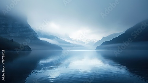 Majestic Mountain Lake With Vast, Scenic Waters © FryArt Studio