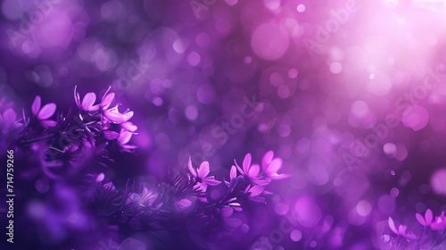 Blurred Purple Flowers in Sunlight