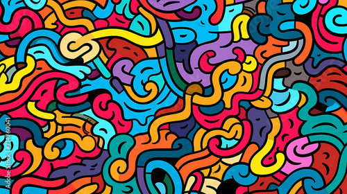 Wallpaper Mural Cute graffiti art abstract background poster web page PPT, art background Torontodigital.ca