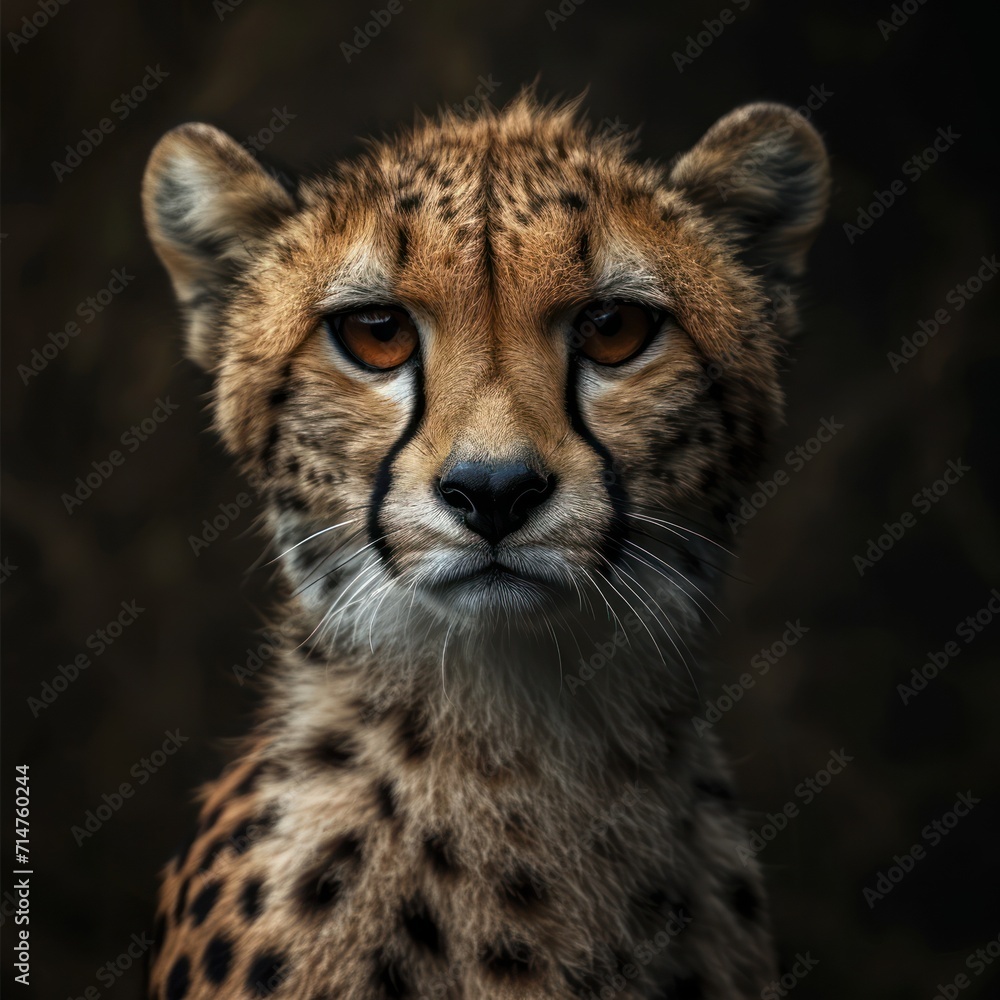 portrait of a cheetah portrait of a cheetah