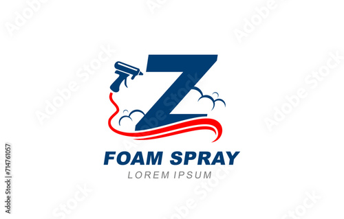 Z Letter foam spray insulation logo template for symbol of business identity