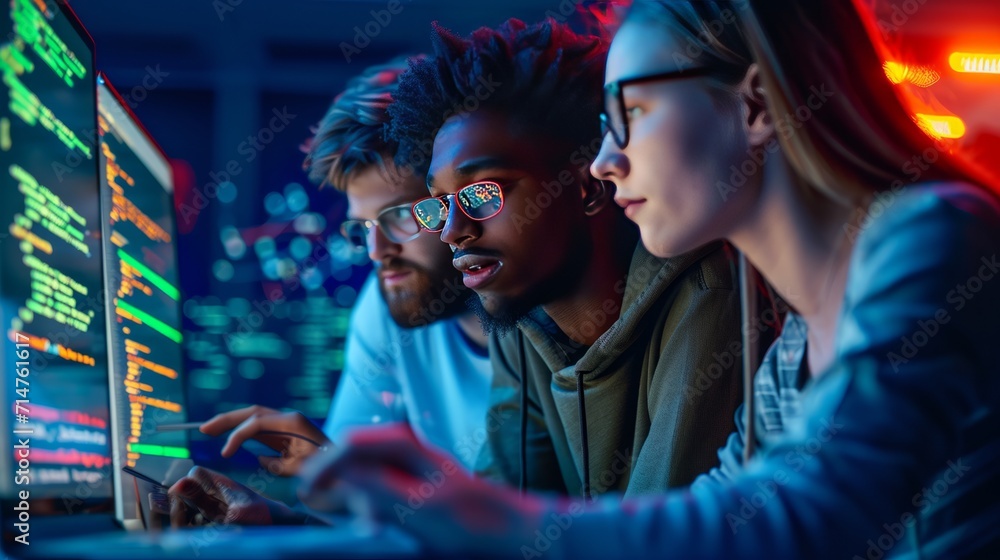 Group of People Engaged in Computer Screen