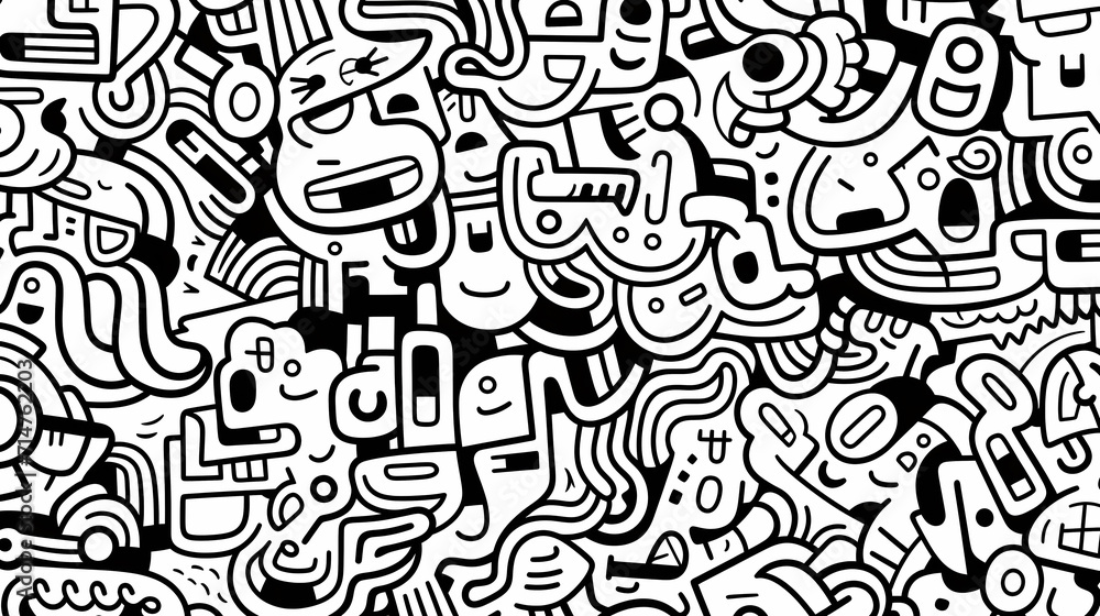 Cute graffiti art abstract background poster web page PPT, art background Cute graffiti art abstract background poster web page PPT, art background