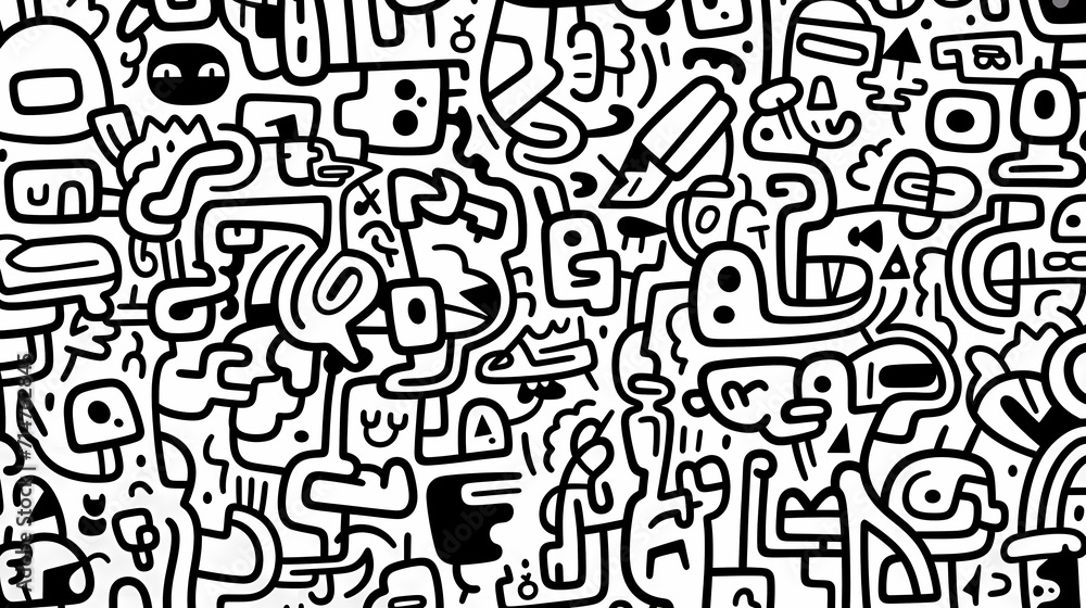 Cute graffiti art abstract background poster web page PPT, art background