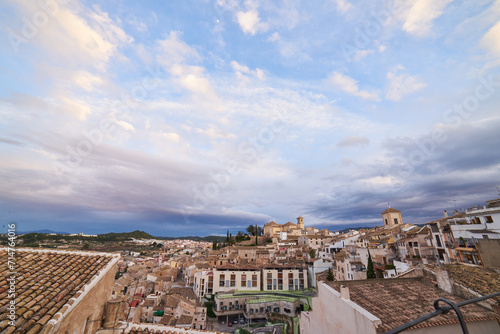 panoramic of the town of Cehegin in Murcia, Spain.