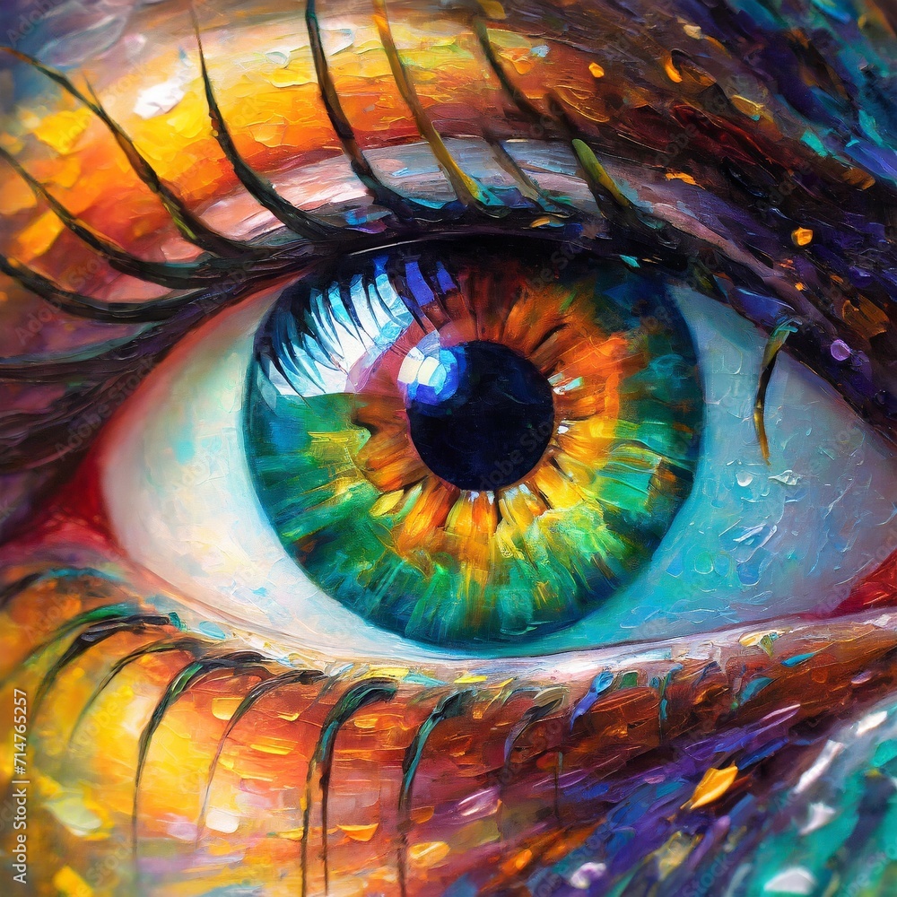 The Eye of the Eye
Beautiful Closeup of Iris
Closeup of a Beautiful Colorful Eye
Art
Concept