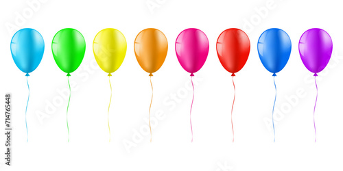 Set of Balloon. Balloons for Party, Birthday, Celebration or Anniversary. Vector Illustration.
