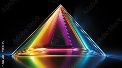prism on a black background