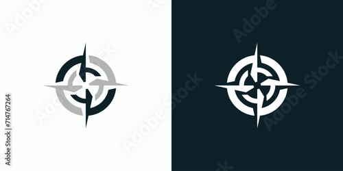 Compass icon illustration vector logo design. photo