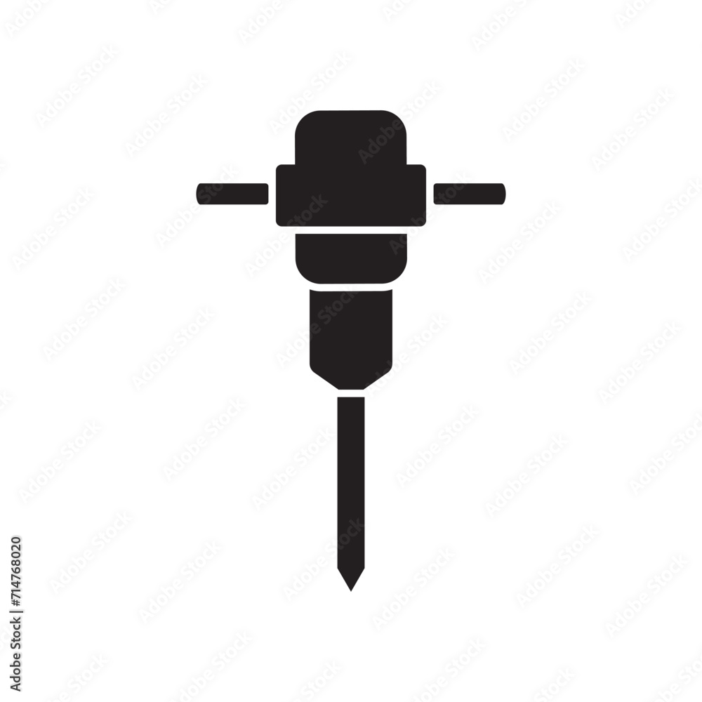 jack hammer icon vector isolated jack hammer icon vector isolated