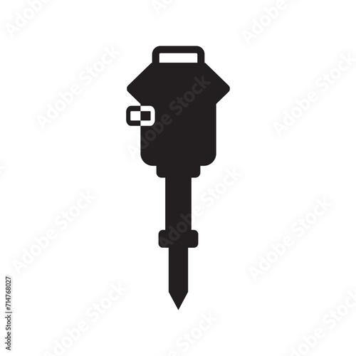 jack hammer icon vector isolated