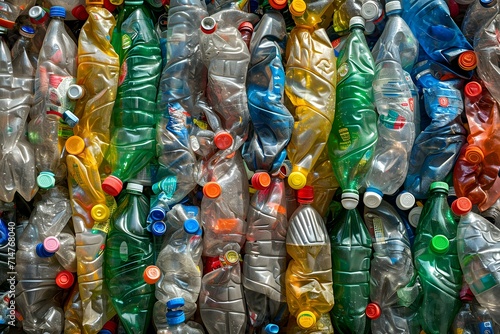 A heap of discarded plastic bottles © Rax Qiu