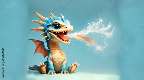 a dragon exhaling water instead of fire photo