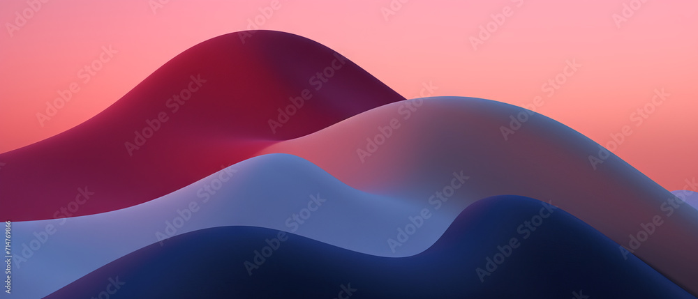 Fototapeta premium Abstract Colorful Waves on Gradient Background