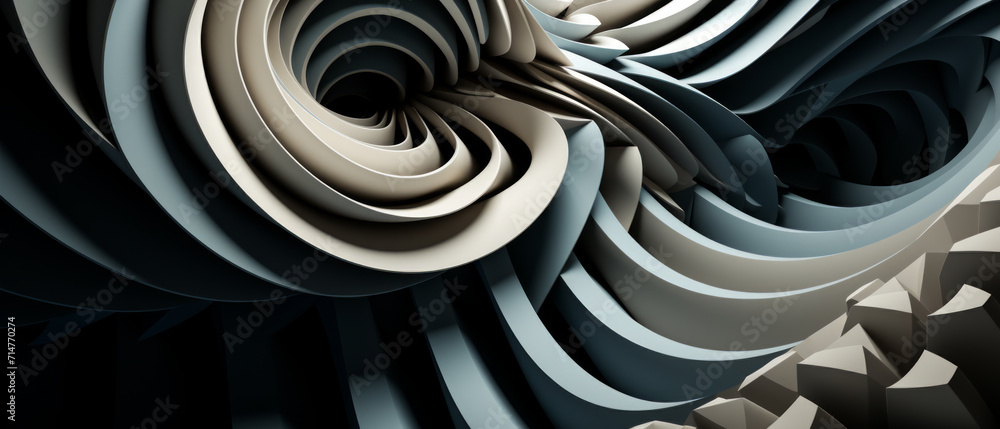 Spiral Geometry in Monochrome Spiral Geometry in Monochrome