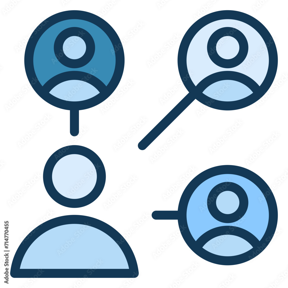 Influence Blue Colour Icon Influence Blue Colour Icon