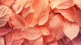 Beautiful abstract color peach fuzz leaves during the autumn season nature-inspired background - AI Generate Abstract Art