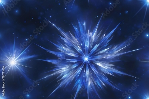 Abstract Blue Starburst Background