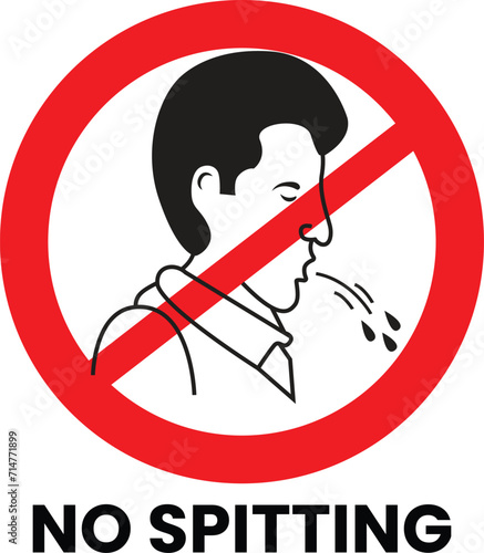 No Spitting Sign vector design