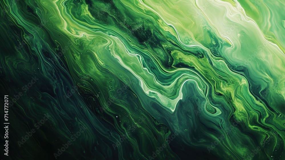 Obraz premium vibrant and dynamic abstract background in shades of green - AI Generated Abstract Art