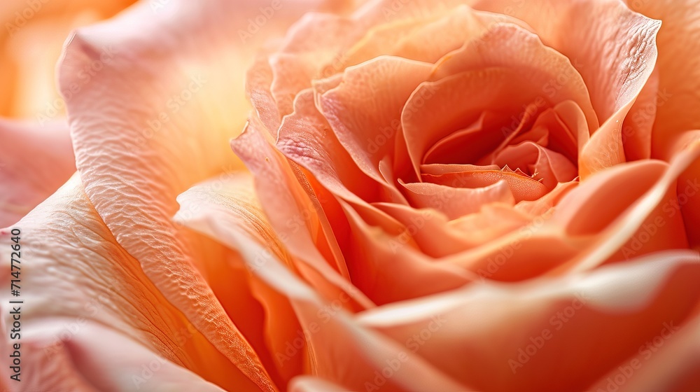 Close up detail of delicate peach fuzz color rose - AI Generated Close up detail of delicate peach fuzz color rose - AI Generated