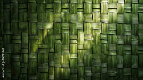 abstract green bamboo wall background - AI Generated Abstract Art © Curva Design