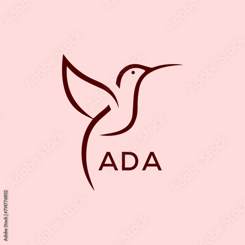 ADA Letter logo design template vector. ADA Business abstract connection vector logo. ADA icon circle logotype.
