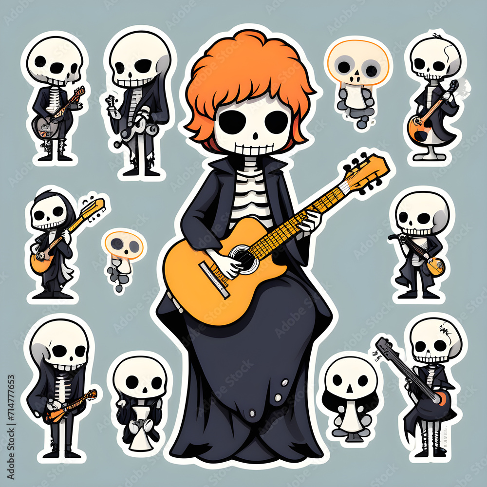 Design Skeleton Rock Band Design Skeleton Rock Band