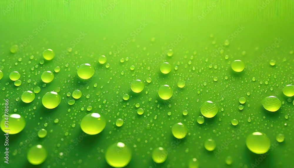 green drops on green background