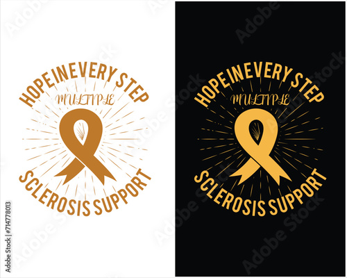 March Multiple Sclerosis Awareness on Men's T-Shirt.