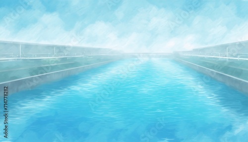 artistic concept illustration of water treatment plant background illustration