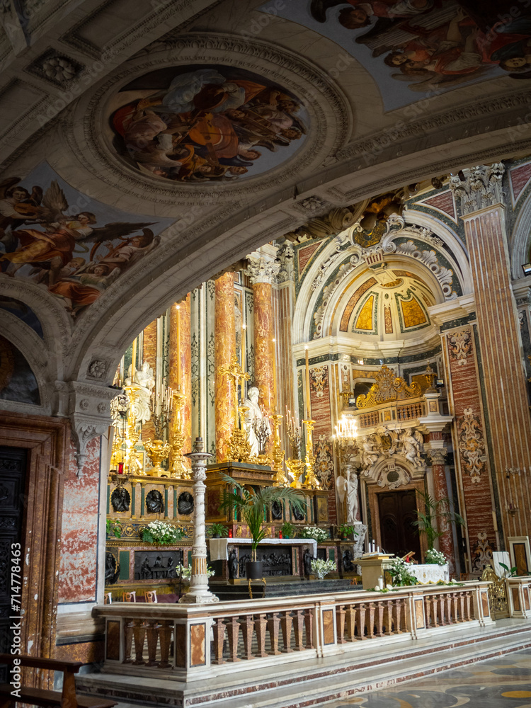 Obraz premium Gesú Nuovo Church interior, Naples