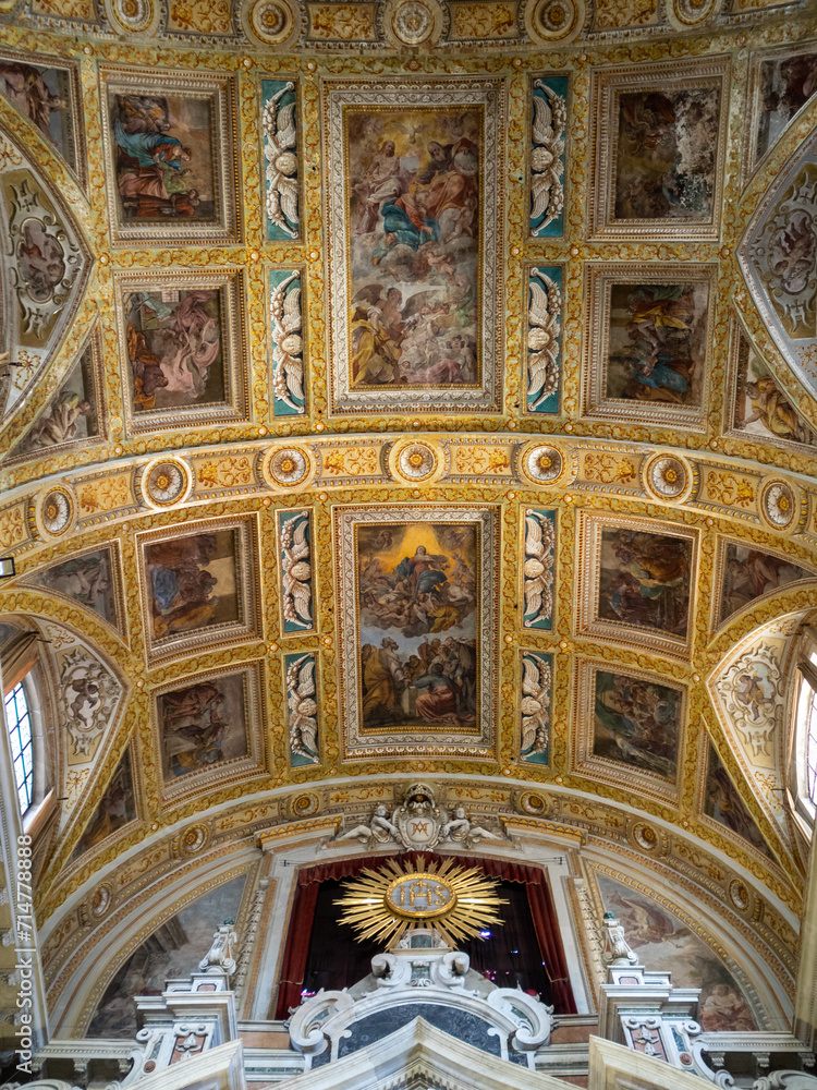 High Altar ceiling of gesú Nuovo Church, Naples