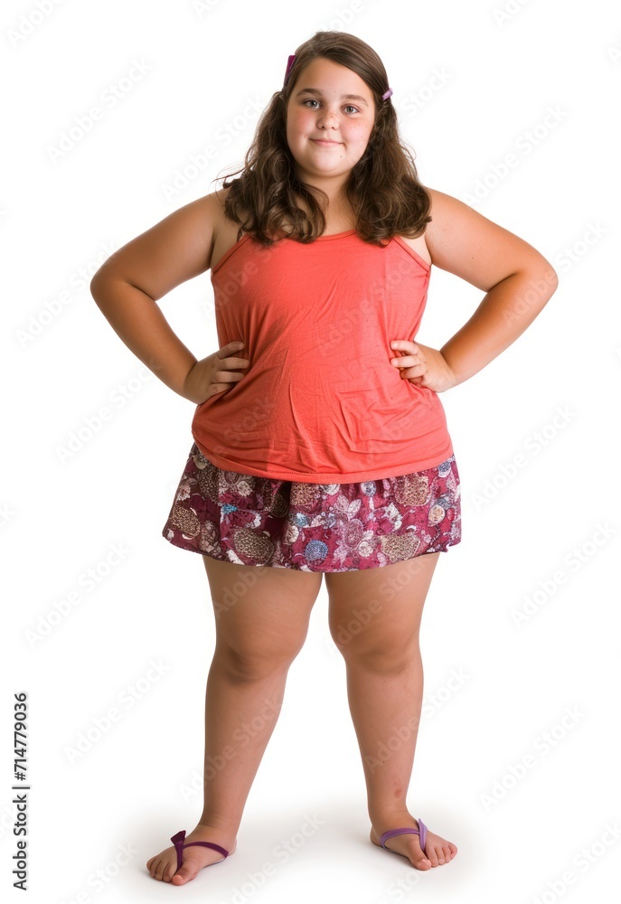 Fototapeta premium portrait of fat girl