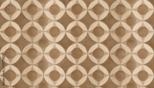 a geometric pattern featuring circles  light brown background