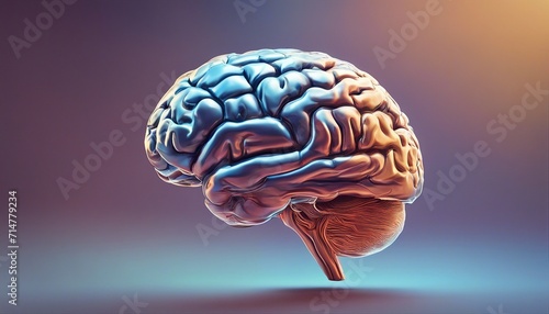 Bright shiny human brain representation