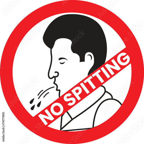 No Spitting Sign vector design