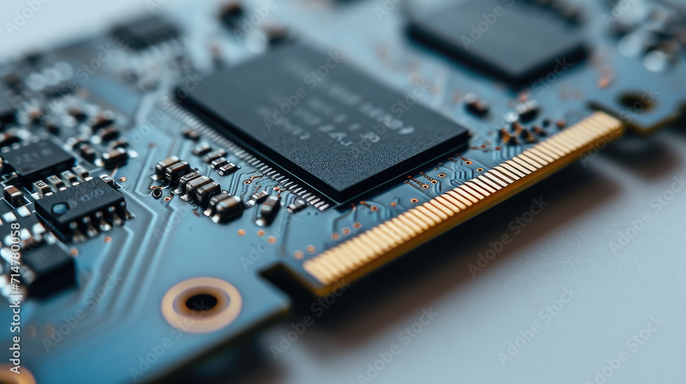 Close-up of fast SSD M.2 - Solid State Drive on white background Close-up of fast SSD M.2 - Solid State Drive on white background