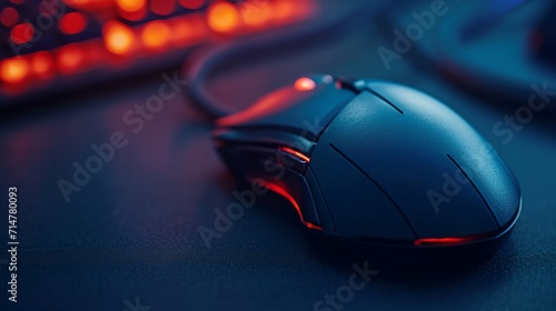 a computer mouse sitting on top of a desk photo